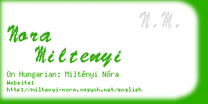 nora miltenyi business card