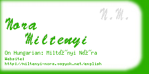 nora miltenyi business card